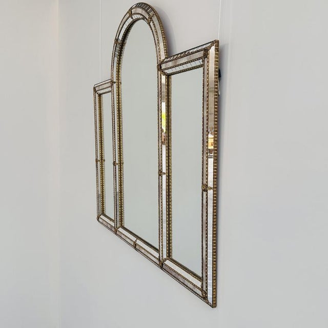 Silver Large Spanish Mosaic Mirror, 1980s For Sale - Image 8 of 11