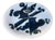 Mid‑Century Modern French Blue Ceramic Dish from Yvonne Gisclard‑Cau, 1960s For Sale