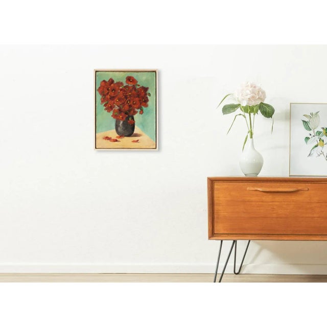 Blooming Poppy, 1929, Oil on Canvas, Framed For Sale - Image 3 of 11