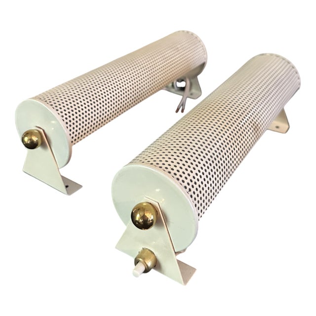 Wall Lights attributed to Mathieu Matégot for Atelier Matégot, 1950s, Set of 2 For Sale