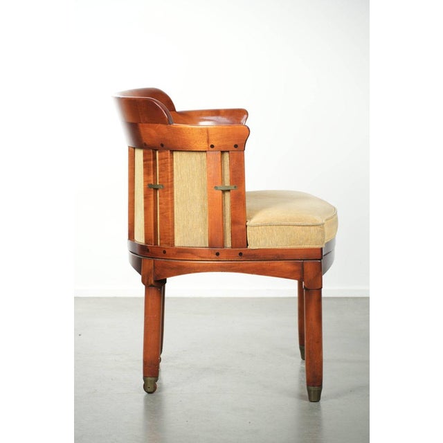American Dining Chair with Wooden Frame and Yellow Fabric Upholstery from Schuitema For Sale - Image 3 of 13