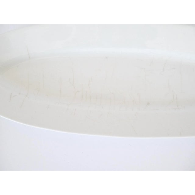1920s Extra Large and Long French White Ironstone Fish Platter With Drainage Insert For Sale - Image 4 of 8