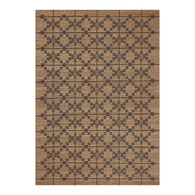 Chris Loves Julia x Loloi Judy Natural / Graphite 5'-0" x 7'-6" Area Rug For Sale