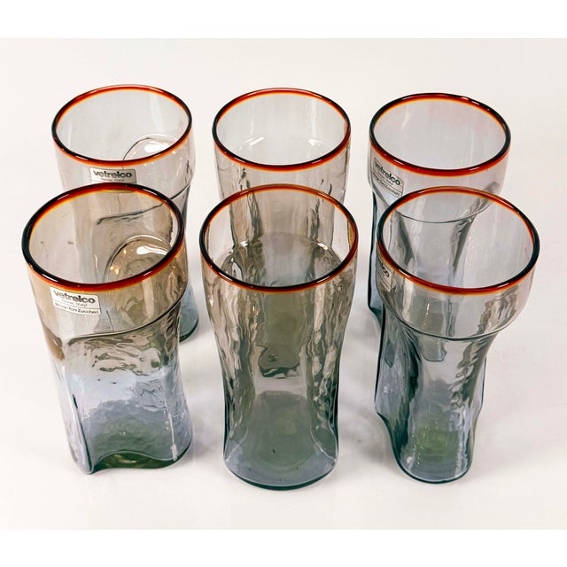 1970s Vintage Glasses by Toni Zuccheri for Vetrelco, 1970s, Set of 12 For Sale - Image 5 of 6