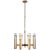 Malik Medium Chandelier in Hand-Rubbed Antique Brass with Crystal Designer: Ian K. Fowler Fixture Height: 19.5" Min....