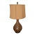 Mid Century Modern Style Slender Brown Table Lamp For Sale