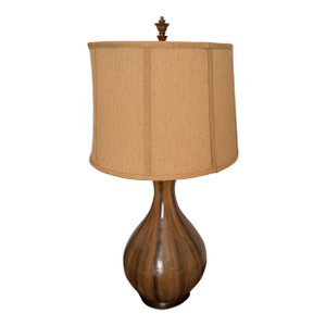 Mid Century Modern Style Slender Brown Table Lamp