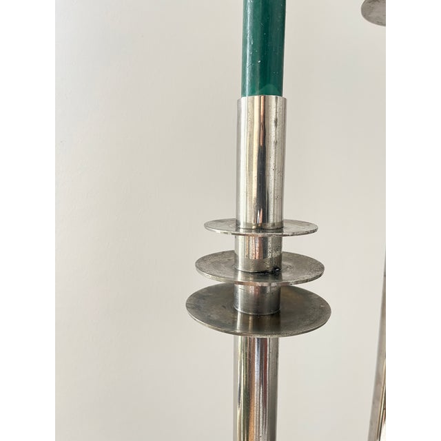 Vintage Art Deco Modernist Chrome Candlesticks, 1930s, Set of 3 For Sale - Image 13 of 17