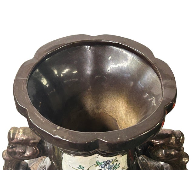 Chinese Vintage 8 Immortals Theme HandPainted Porcelain Flower Vase For Sale - Image 15 of 15