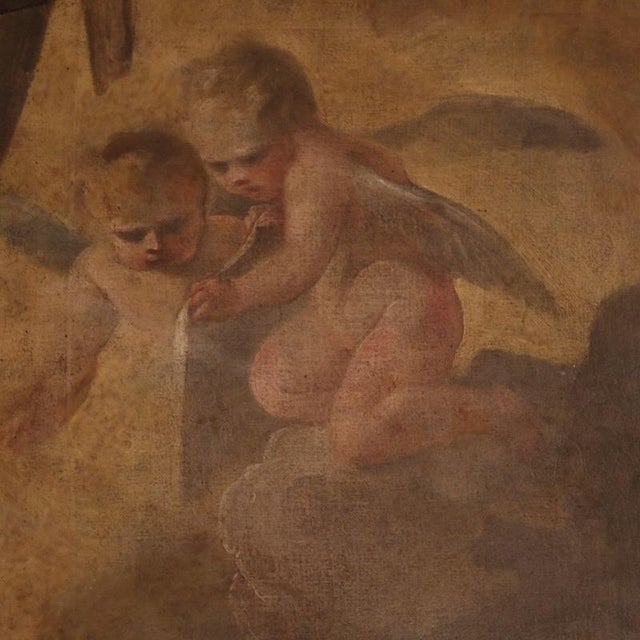 Italian Artist, Madonna of Sorrows with Angels, 1680, Oil on Canvas For Sale - Image 12 of 16