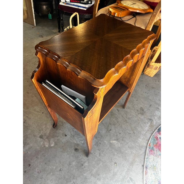 Brown 1970s Wooden MCM Side Table With Shelf Storage For Sale - Image 8 of 8