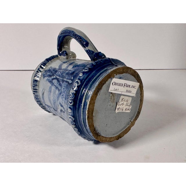 Blue Early 20th Century Robinson Clay Bristol-Slip Glazed Stoneware Golfing Mug For Sale - Image 8 of 10