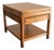 Midcentury Modern MCM Vintage Asian Modern Teak Finish End Table Side Table Nightstand With Drawer in the Style of Mastercraft & Century Furniture For Sale