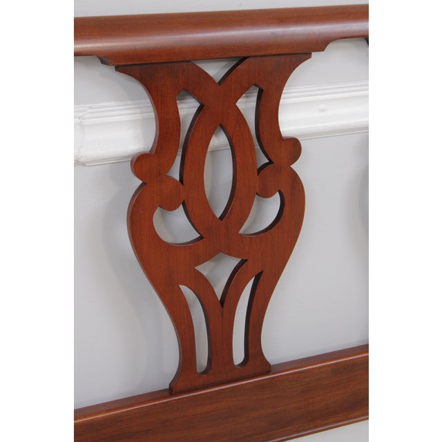 Henkel Harris Queen Size Cherry Bed Headboard For Sale - Image 11 of 14