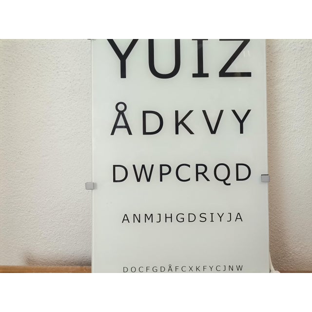 1990s Wall Eye Exam Chart Lamp from Ikea, 1990s For Sale - Image 5 of 12
