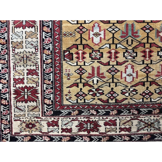 Figurative Fine Antique Kuba Rug 4’0" X 5’8” For Sale - Image 3 of 6