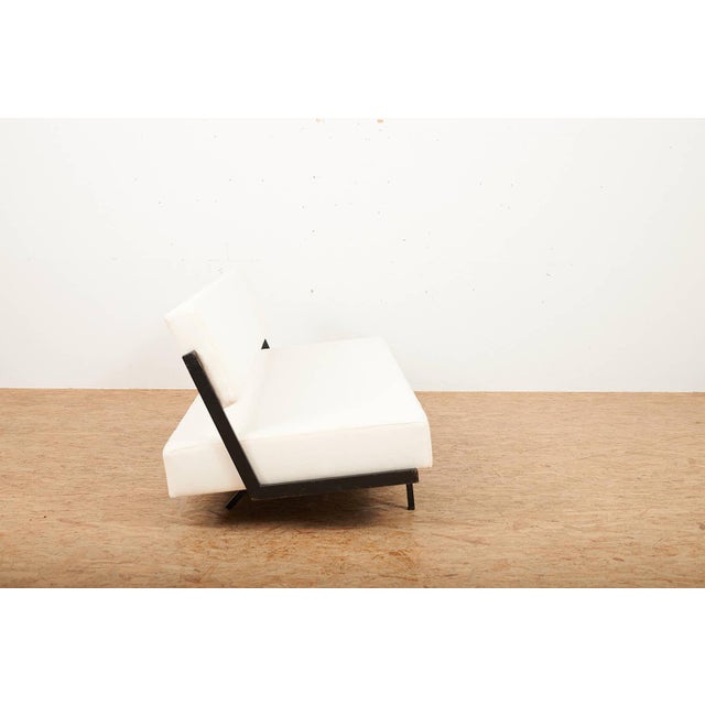 Daybed in Black Lacquered Metal, 1950s For Sale - Image 9 of 14
