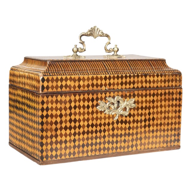 Fine George III Parquetry Teacaddy For Sale