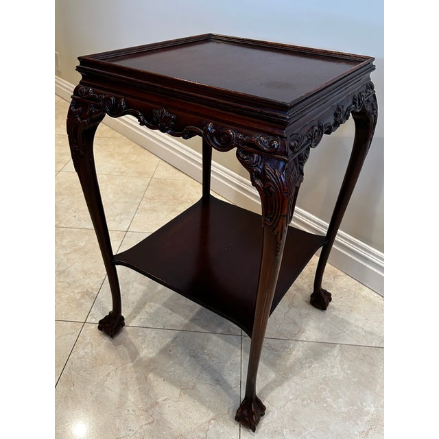 1940s Victorian Style Ball in Claw Side Tables For Sale - Image 4 of 5