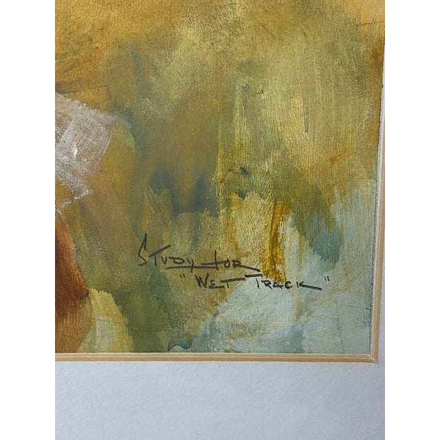 Wood Original Scharff Equestrian Painting Framed For Sale - Image 7 of 11