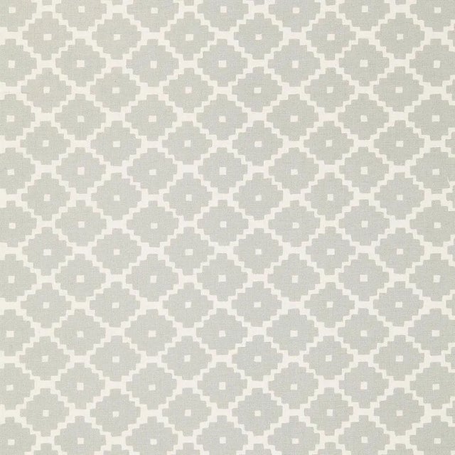 Schumacher Ziggurat Fabric in Mineral For Sale
