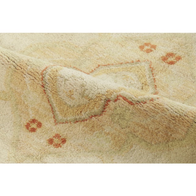 Cream Oversized Antique 20th Century Portuguese Rug With Floral Motifs - Rug & Kilim For Sale - Image 8 of 9