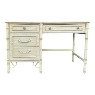 Faux Bamboo Desk by Thomasville Allegro For Sale