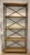 Original retail $3750, stylish Century Organic Modern Nob Hill Etagere, antique brass finished metal frame, wood shelves,...