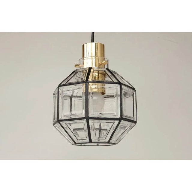 Glass & Iron Ceiling Lamp from Limburg, 1970s For Sale - Image 11 of 11