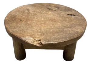 Antique Teak Wood Side Table or Stool