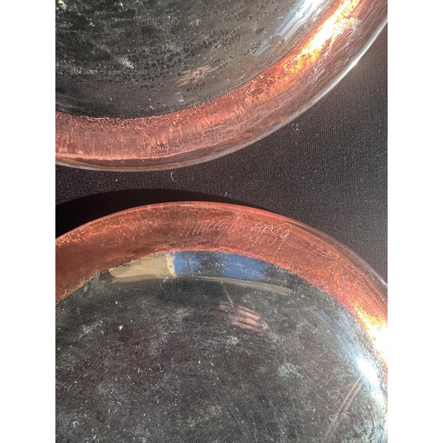 Vintage Annieglass Roman Antique Appetizer Plates – 24k Gold Rim – Signed 1980s (Set of 4) For Sale In Palm Springs - Image 6 of 7