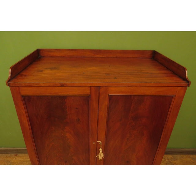 Antique Irish Linen Press Cabinet from Merrion Castle For Sale - Image 10 of 18