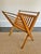 Mid 20th Century Mid Century Modern Romanian Wood Folding Magazine Rack For Sale - Image 4 of 9