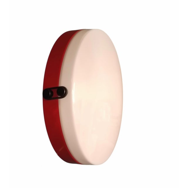 Red Mod.2807 Wall Lamp by Elio Martinelli for Martinelli Luce, Italy, 1960s For Sale - Image 8 of 8