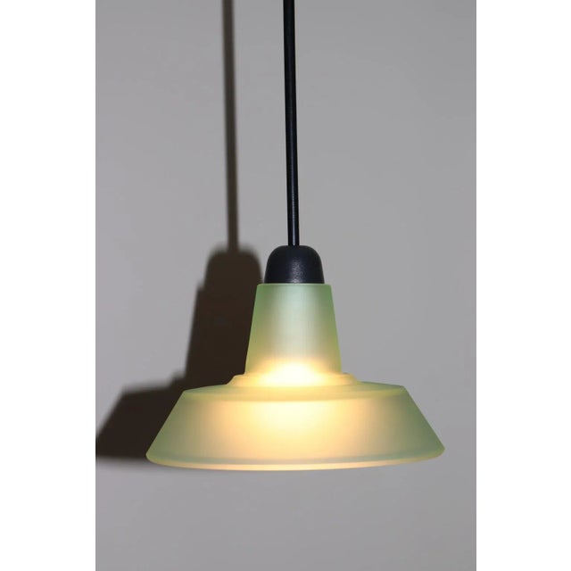 Itre 1990s Modern Murano Green Glass Pendant Lamp For Sale - Image 4 of 9
