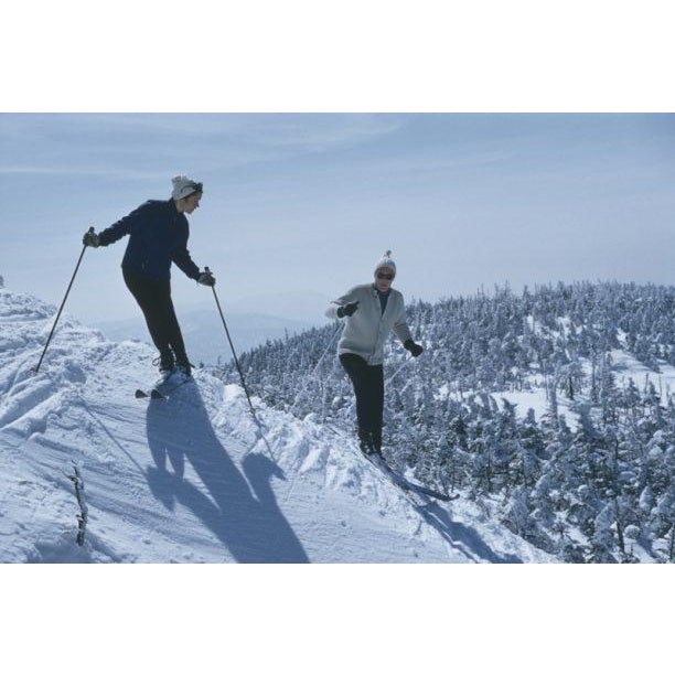 Skiers at Sugarbush 1960 Skiers on the slopes at the Sugarbush Resort, Vermont, USA, April 1960. (Photo by Slim Aarons)...