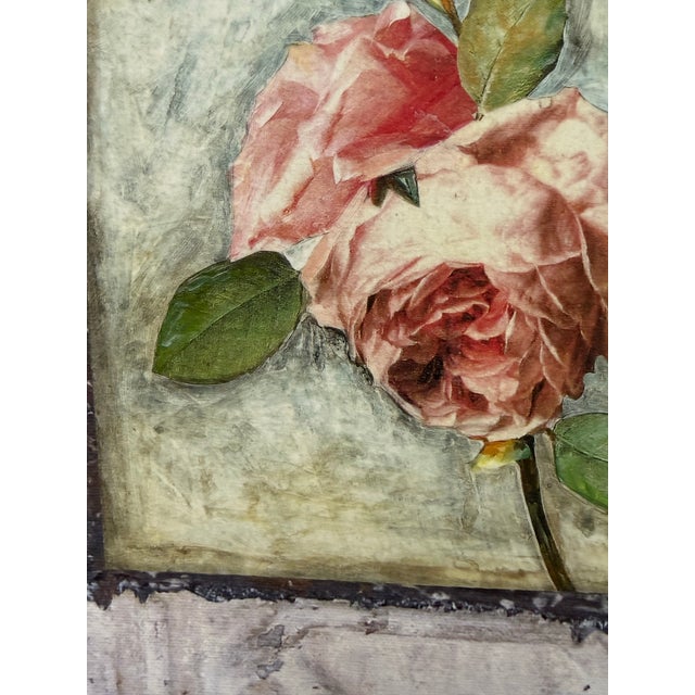 Peggy Abrams Style Rose Tile Print of Canvas For Sale - Image 12 of 12
