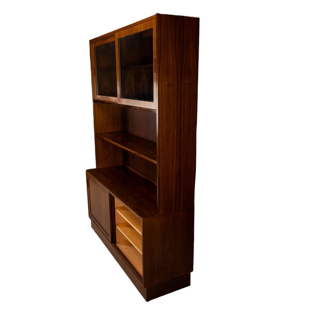 1980s 1980s Mid-Century Danish Modern Poul Hundevad Rosewood Veneer Buffet Hutch For Sale - Image 5 of 12