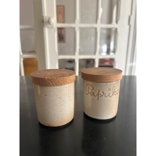 1970s Grés Du Marais Spice Jars, Set of 7 For Sale - Image 5 of 8