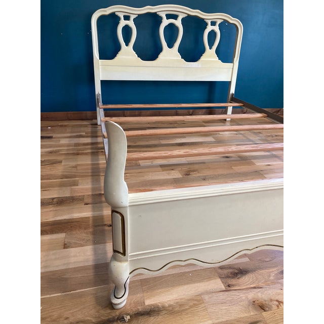 1950s MidCentury French Provincial Painted Full Size Bed Frame Chairish