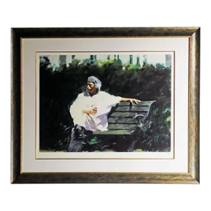 Aldo Luongo "A Glass at the Chateau" With Custom Frame Hand Signed #28
