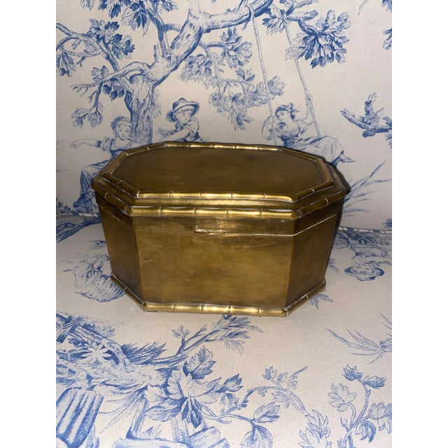 Antique Brass Lidded Box For Sale - Image 4 of 12