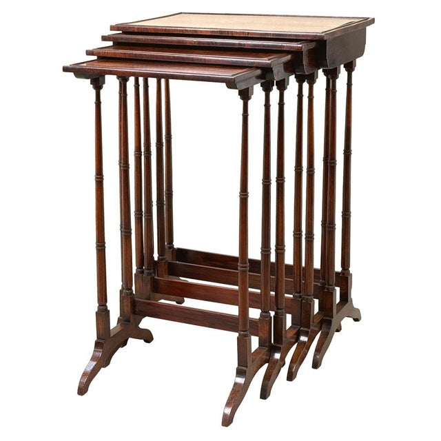 Antique Regency Rosewood Quartetto Nesting Tables, 1825, Set of 4 For Sale - Image 16 of 16