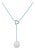 Chanel Camellia White Agate Diamond 18k White Gold Lariat Necklace For Sale