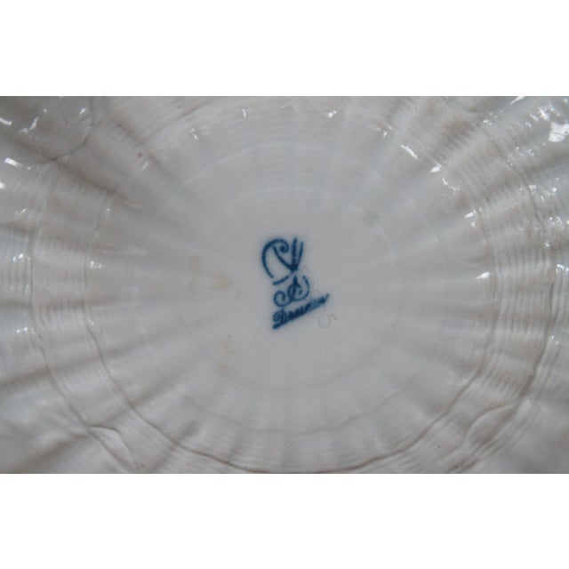 Early 20th Century Carl Thieme for Dresden Porcelain Footed Cherub Centerpiece Bowl Polychrome For Sale - Image 11 of 12