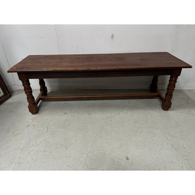 Large Antique Farmhouse Table in Beech, 1800s For Sale - Image 9 of 18