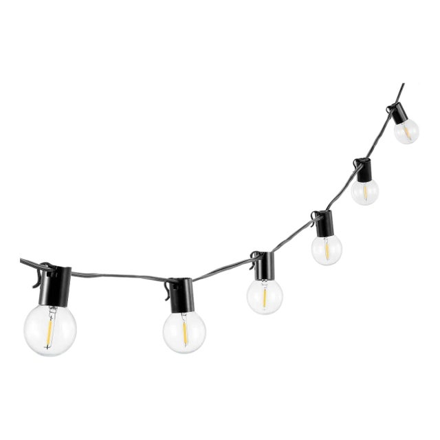 Huron Led Outdoor String Light in Black For Sale