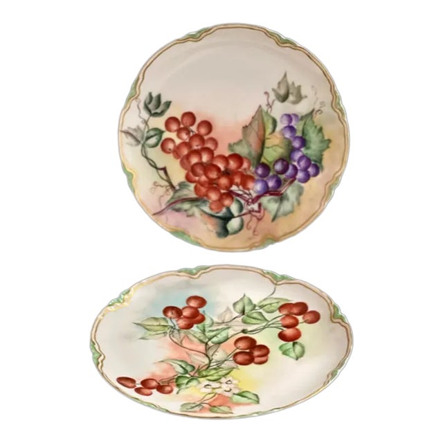 Antique Haviland Fruit Salad/Dessert Plates - Set of 2 For Sale