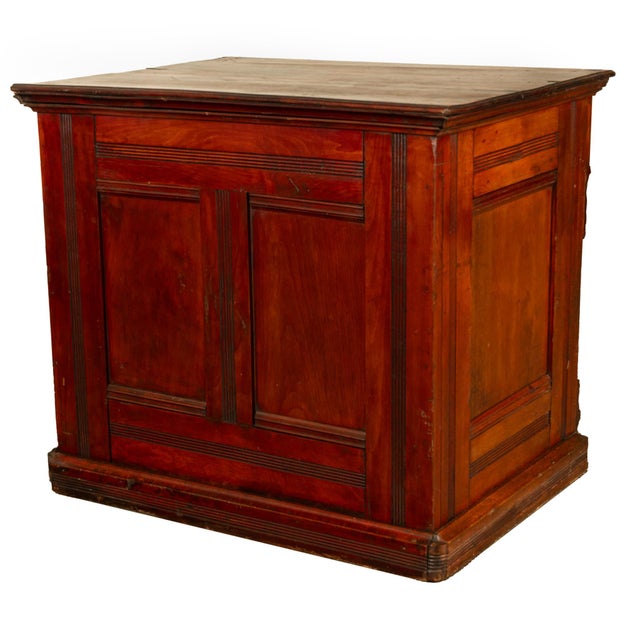 Antique Eastlake Clark's Walnut Mercantile Store Advertising Thread Cabinet 1880 For Sale - Image 15 of 18