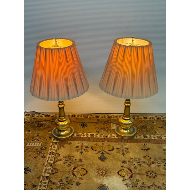 Metal Vintage Stiffel Table Lamps - a Pair For Sale - Image 7 of 12